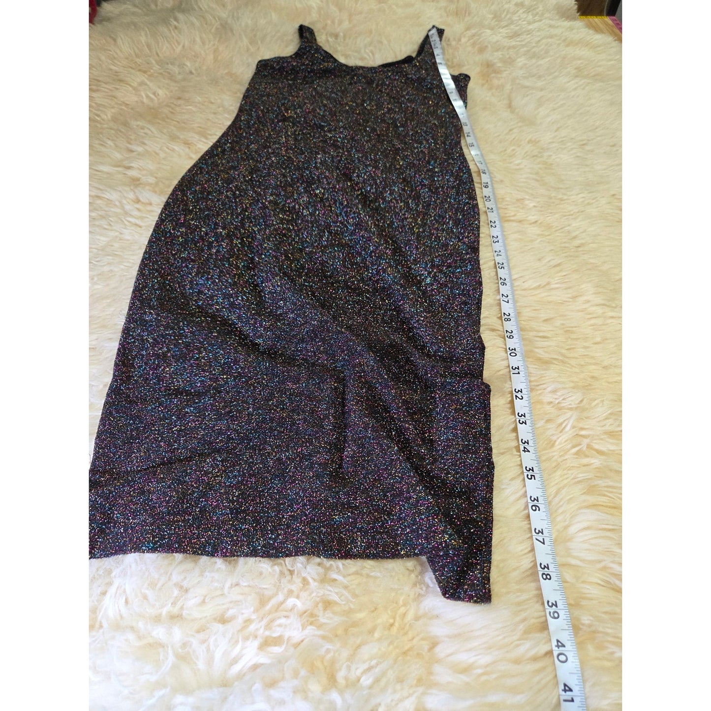 Forever 21 Iridescent Metallic Bodycon Dress Sleeveless Medium