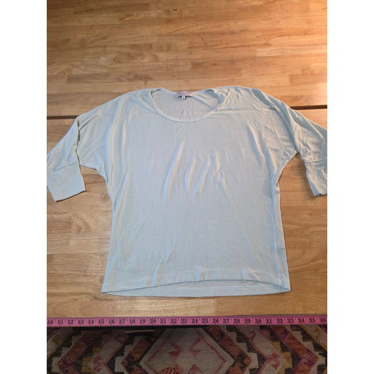 Michael Stars baby blue viscous Blends stretchy soft off the shoulder t-shirt m