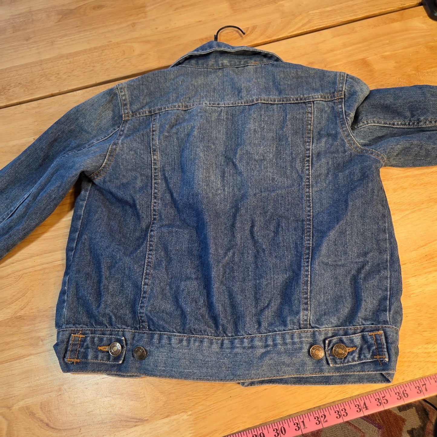 Route 66 Kids Denim Jean Jacket Size 10/12 Pockets Buttons 18" P2P