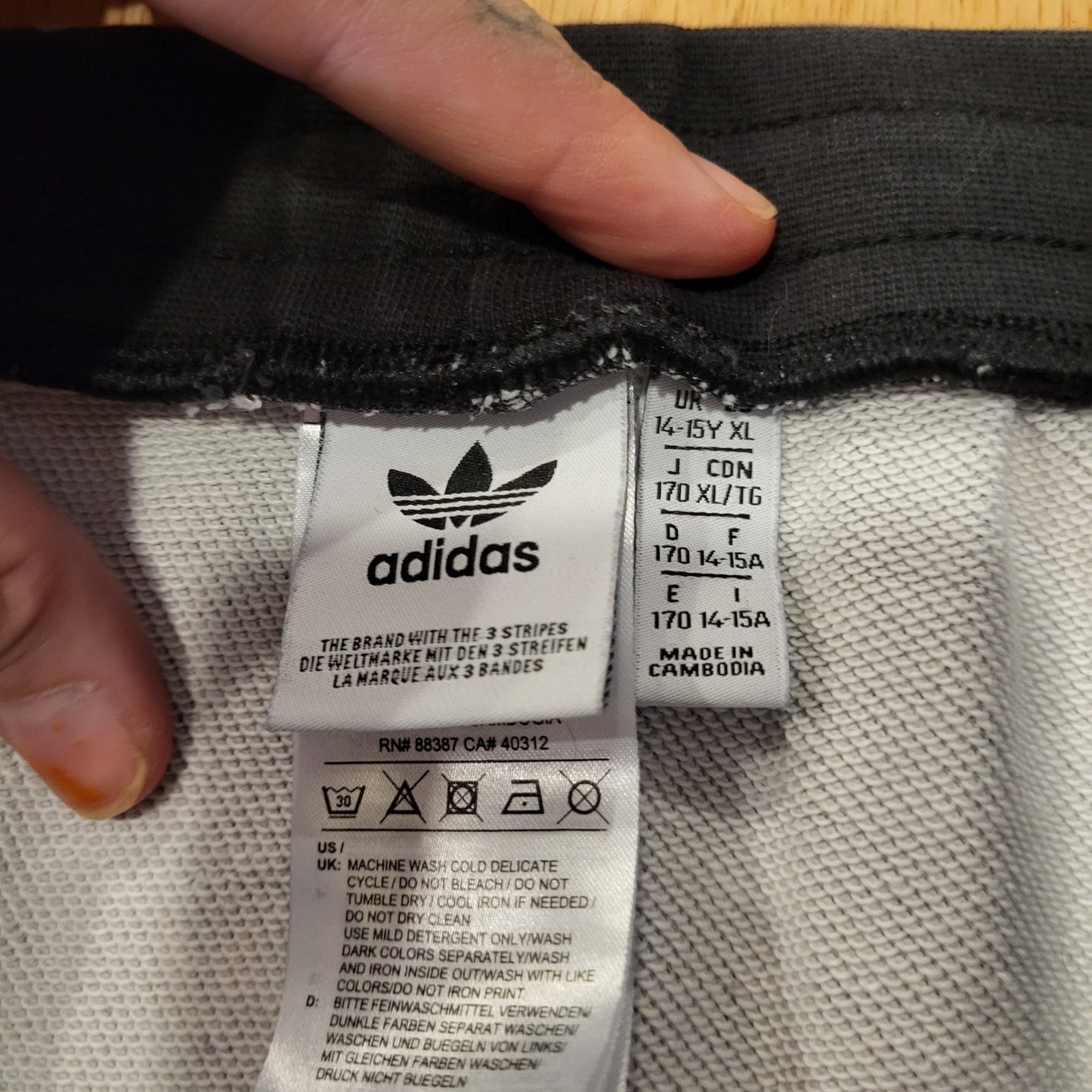 Adidas Originals Black Sweat Shorts Colorful All Over Print Stripe