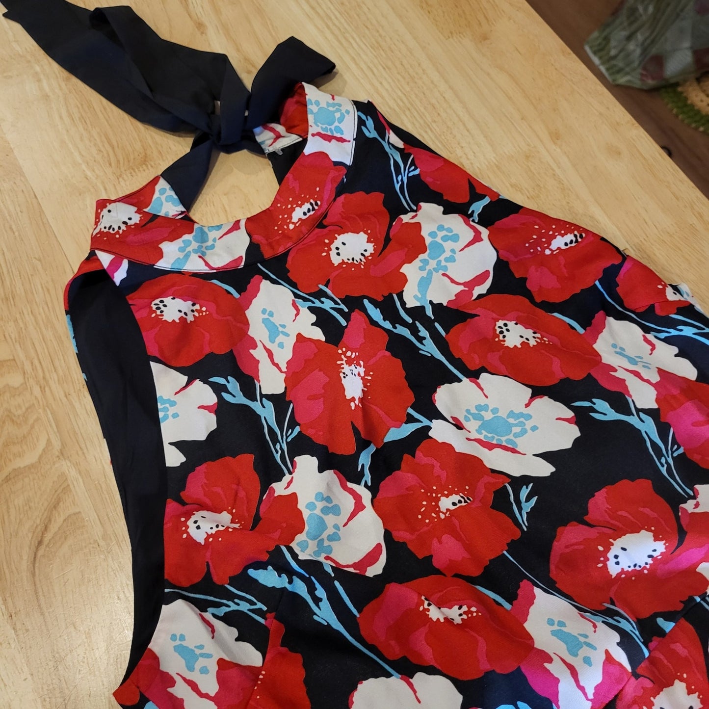 NWT Sam Edelman High Neck Floral Maxi Sleeveless Satin Dress 20" P2P Size 12