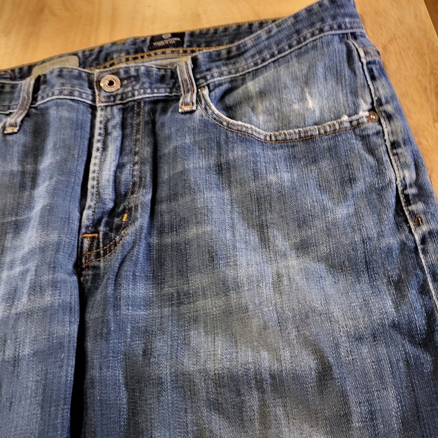 Adriano Goldschmied 36x30 Straight Leg Soft The Protege Medium Wash 32" inseam 