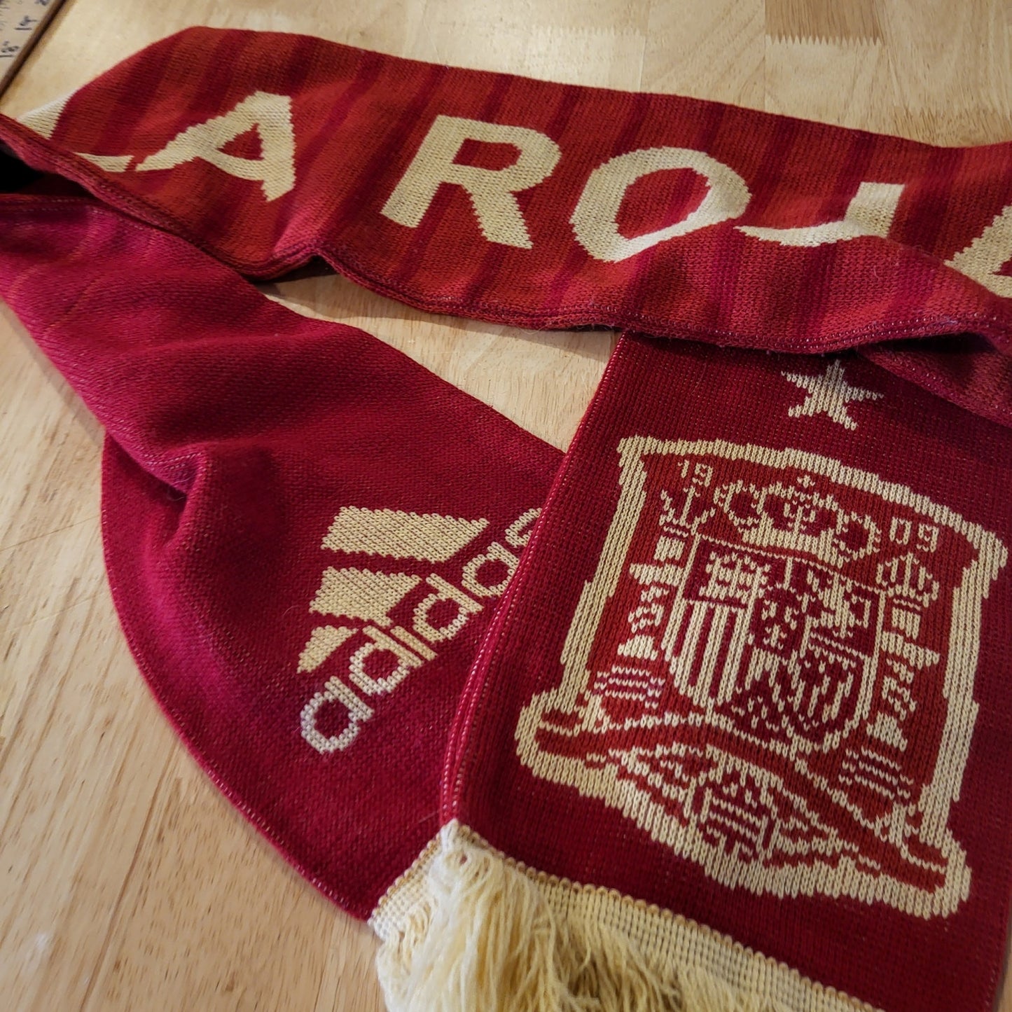 Spain Football Soccer Scarf La Roja Red & Gold Adidas FC