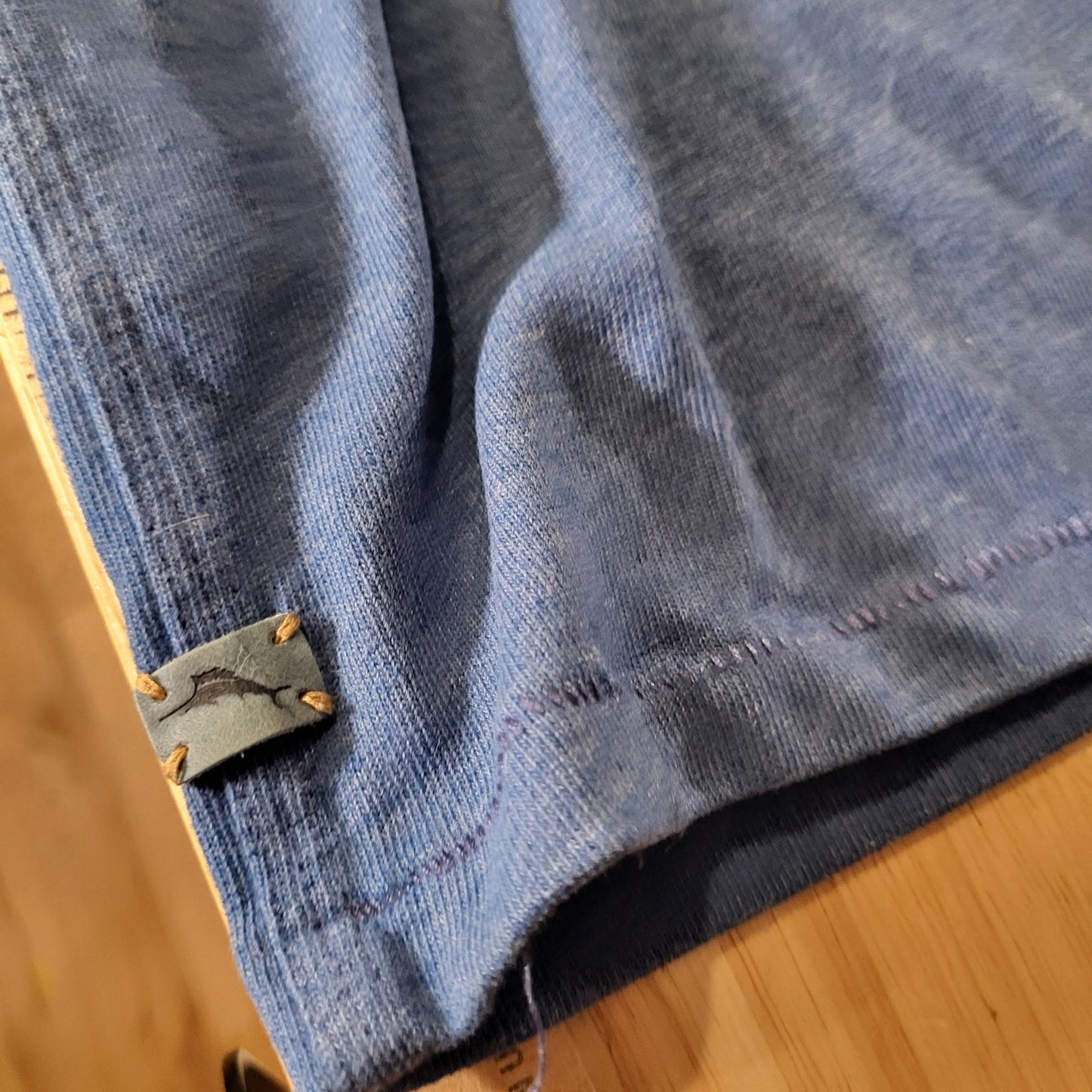 Tommy Bahama Jeans Blue Jersey Cotton Blend Collared Button Down Soft Comfort XL