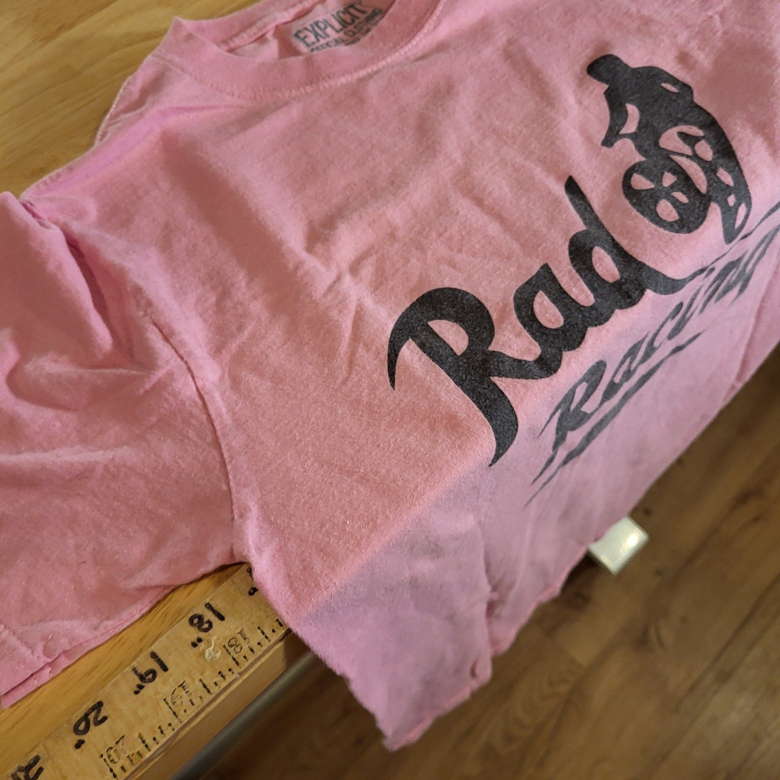 Rad Racing Pink Jersey Cotton Small Short Sleeve BMX 25" Long  17" Pit 2 Pit 