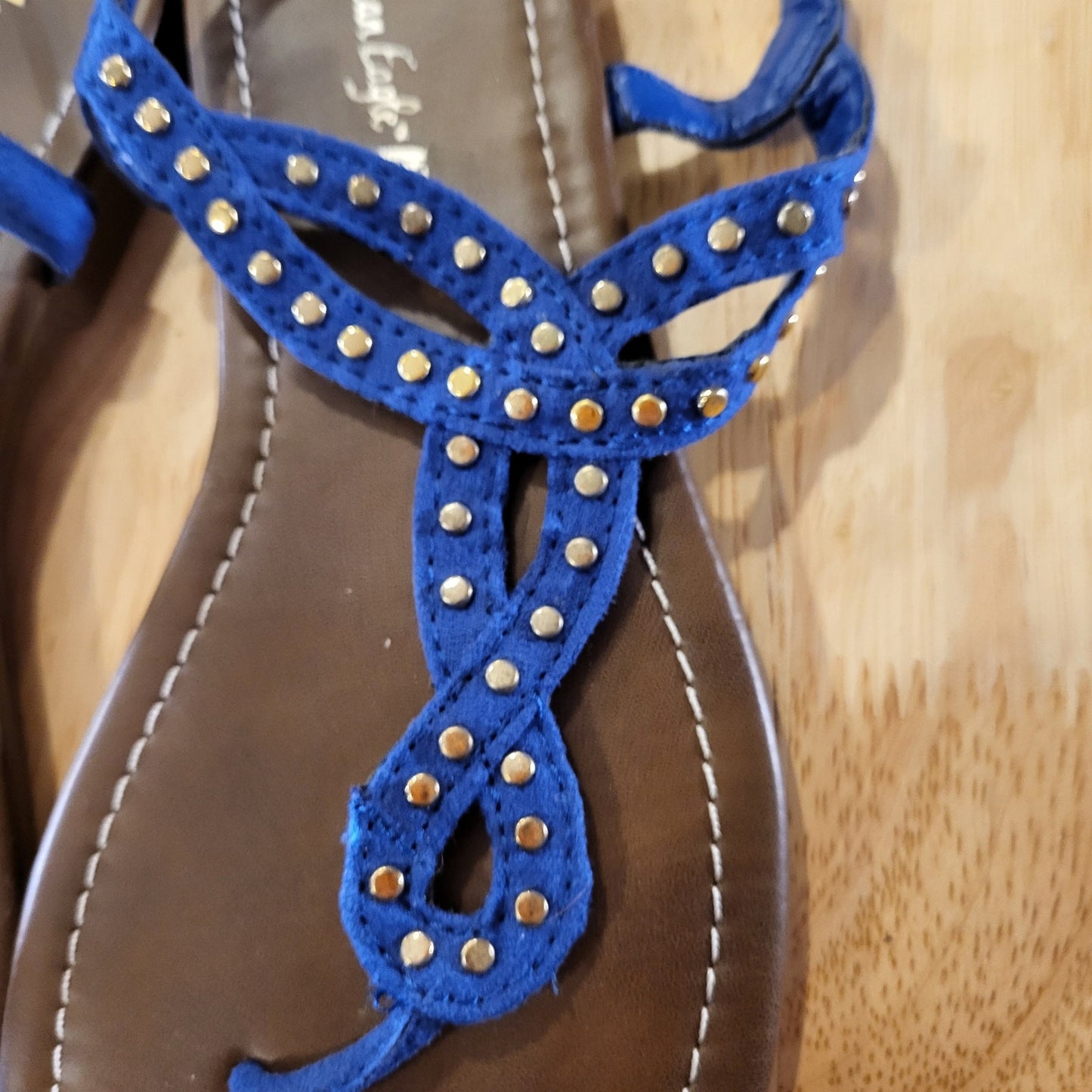 American Eagle Blue Studded Gladiator Sandals size 6