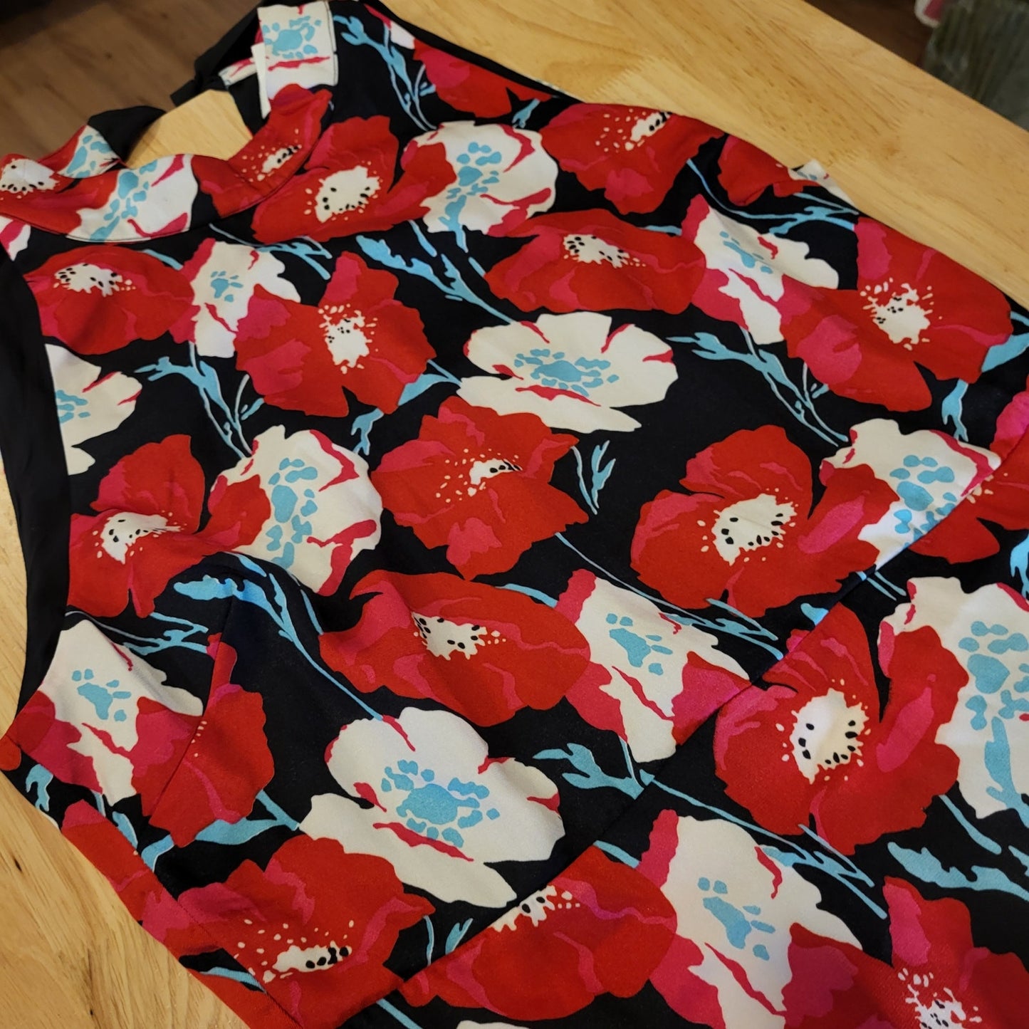 NWT Sam Edelman High Neck Floral Maxi Sleeveless Satin Dress 20" P2P Size 12