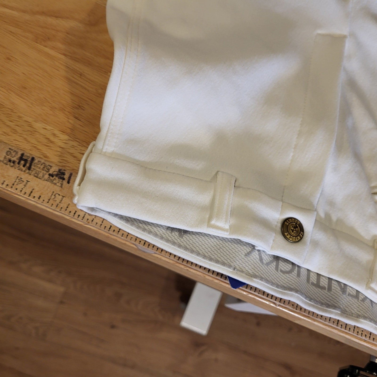 NWT Kentucky White Riding Pants Leather 26"waist 26" inseam