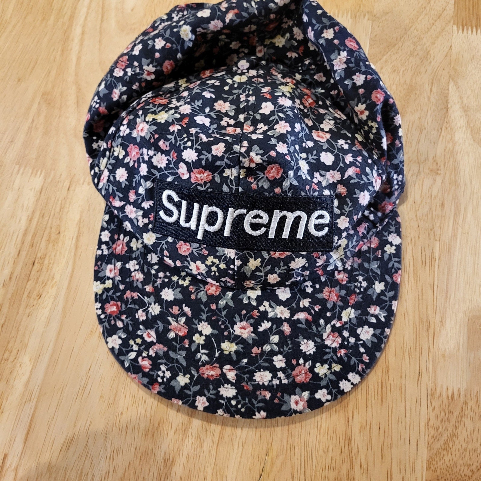 Supreme black floral baseball hats adjustable nylon
