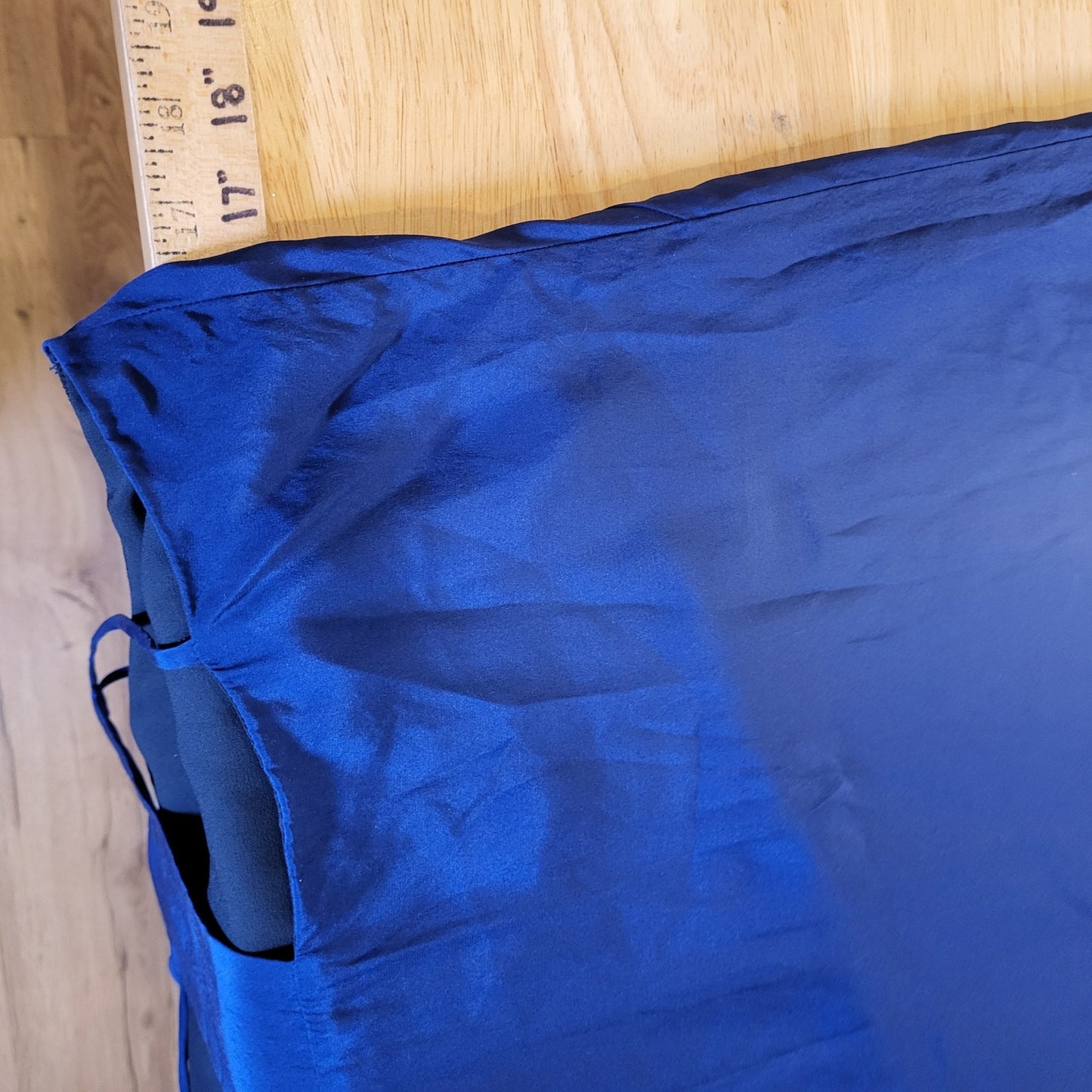 Alice & Trixie Blue Spaghetti Straped Maxi Dress Side Slit Racer Back 16" P2P