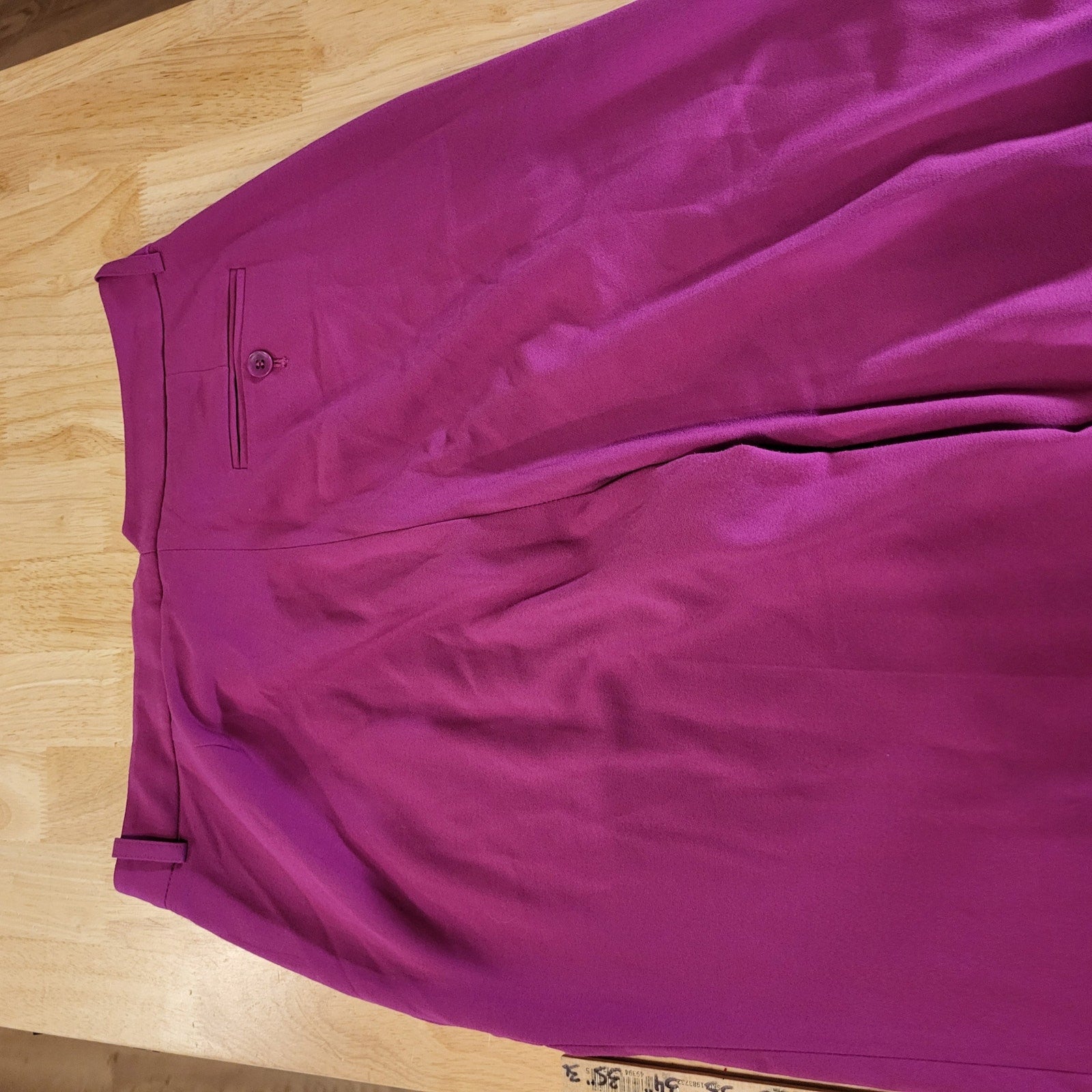 BCBGMAXAZRIA Medium Pink Wide Leg Flat Front Trouser Pants Pockets 