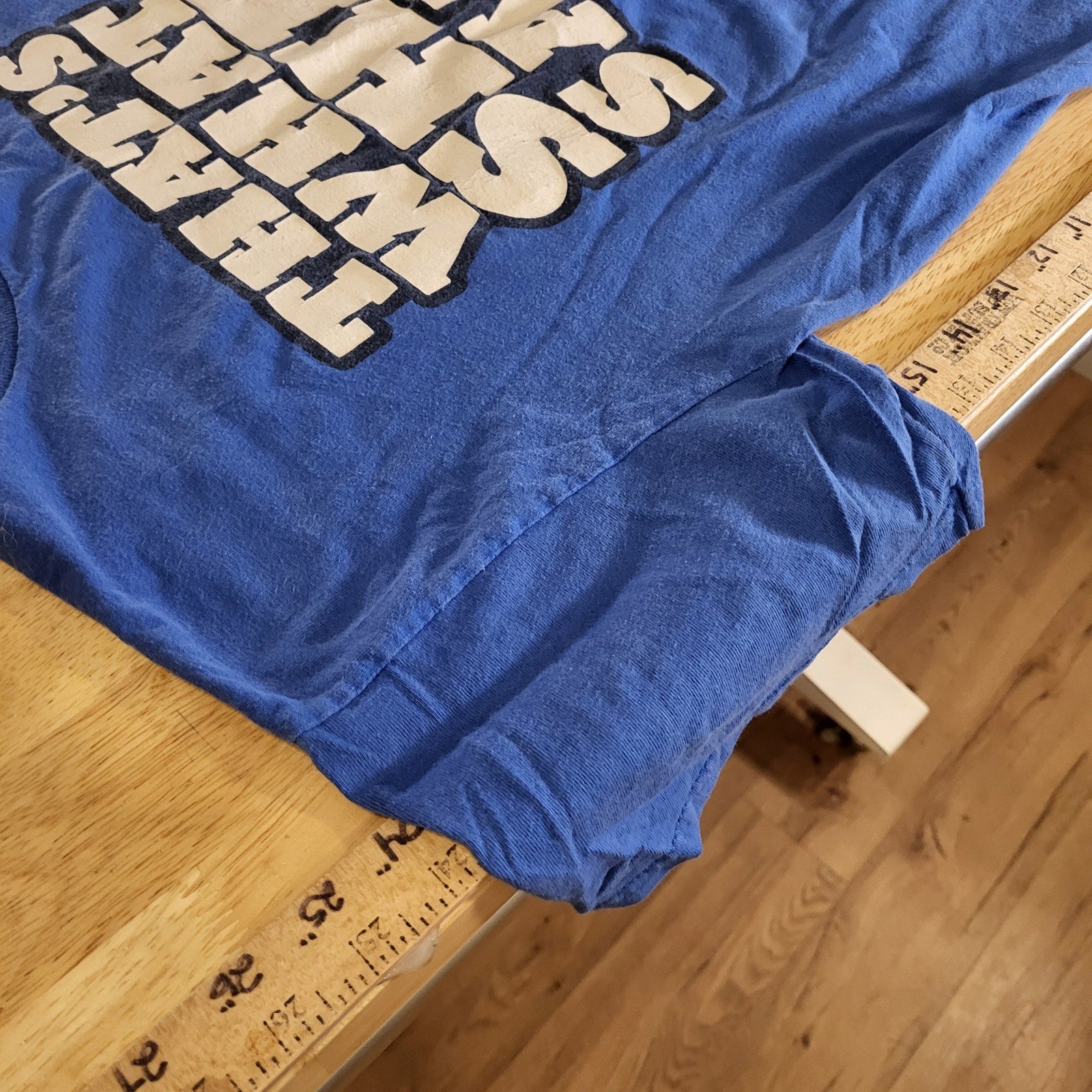 "That's What She Said" Blue Cotton T-shirt Short Sleeve Knit Jersey 90's Y2K
