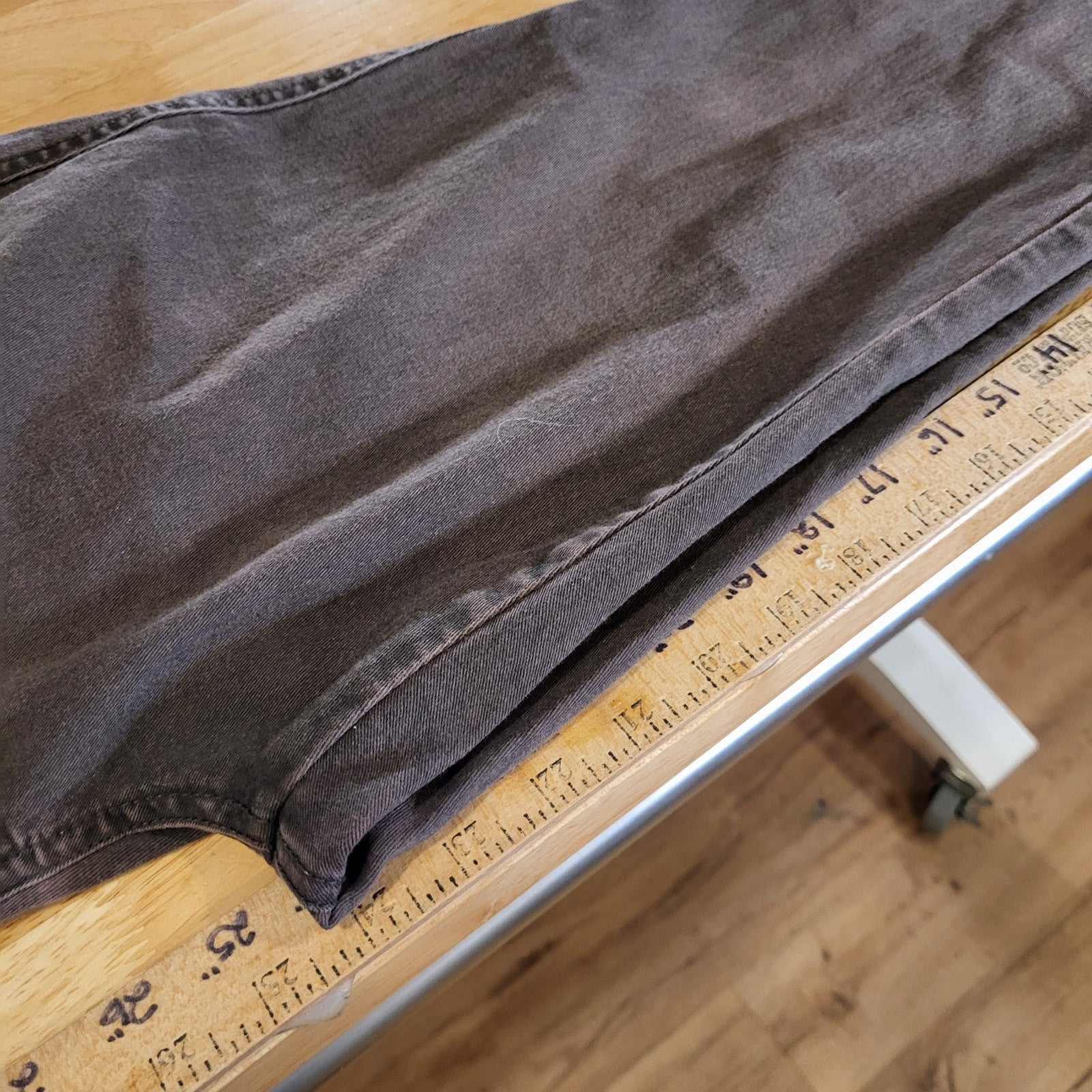 Free People Brown Tapered Slacks Pants Size 6 contrast cuff back waist detail
