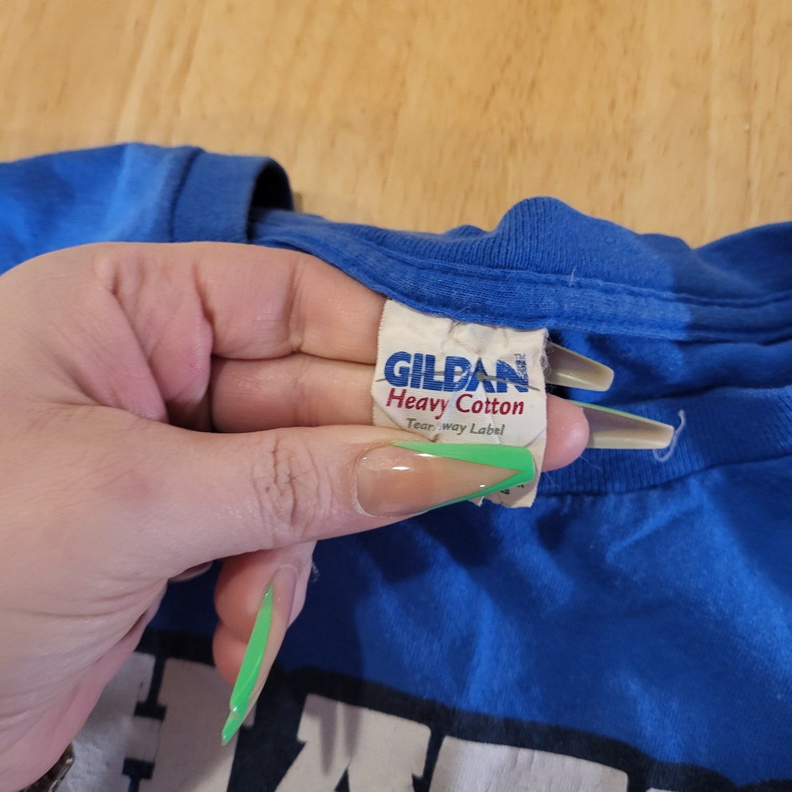 "That's What She Said" Blue Cotton T-shirt Short Sleeve Knit Jersey 90's Y2K