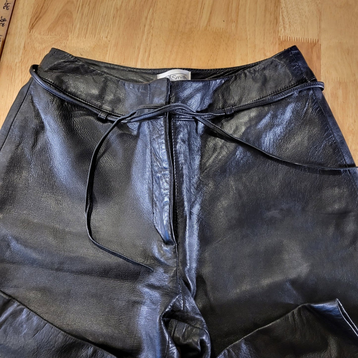 Willi Smith Collection Lamb Skin Leather Pants Lined Straight Leg 30" Inseam
