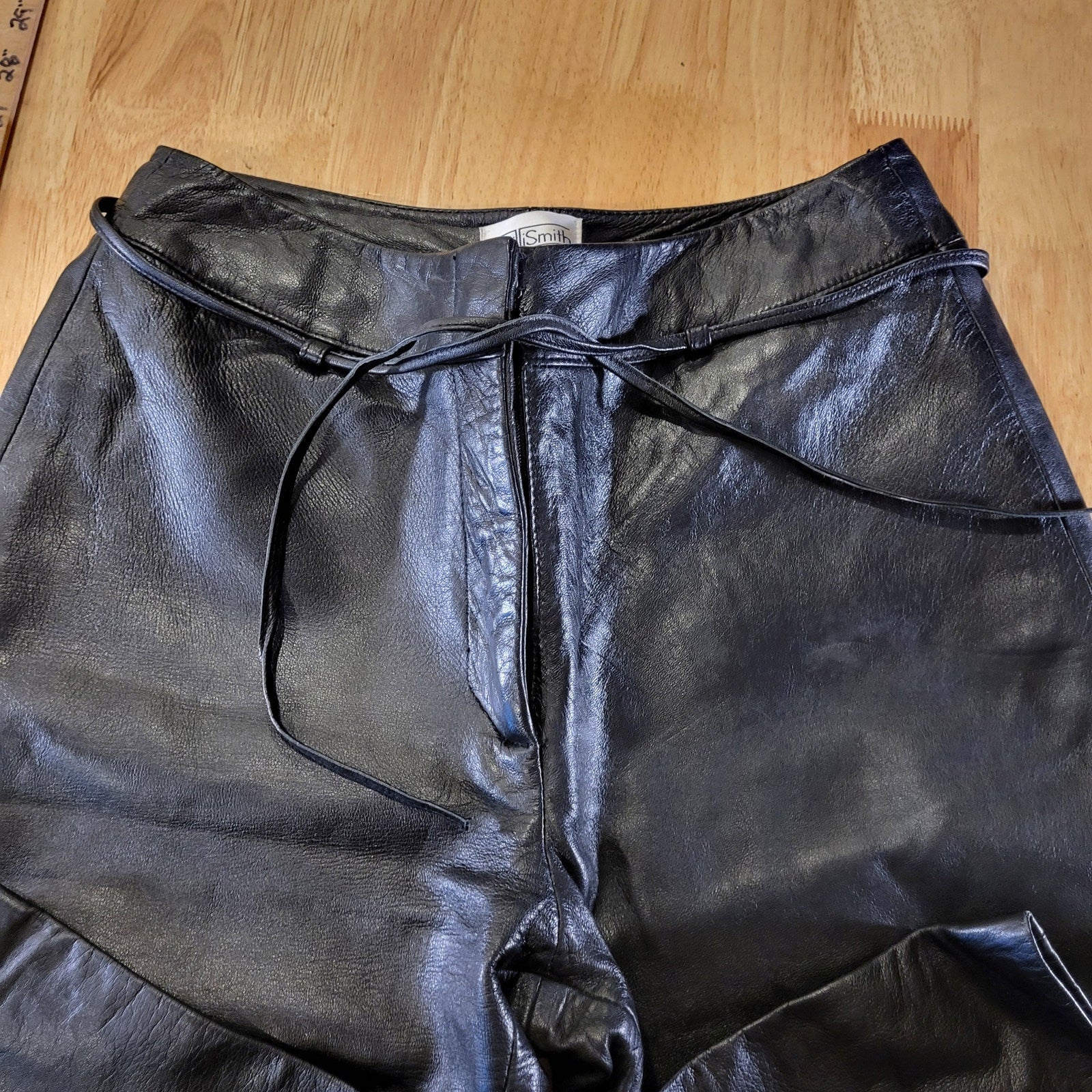 Willi Smith Collection Lamb Skin Leather Pants Lined Straight Leg 30" Inseam