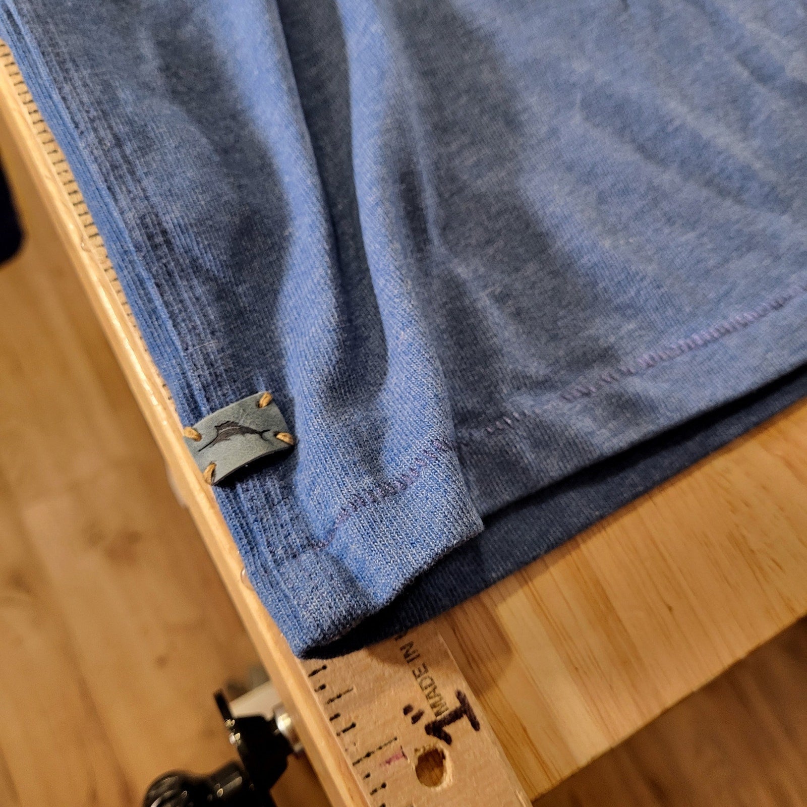 Tommy Bahama Jeans Blue Jersey Cotton Blend Collared Button Down Soft Comfort XL