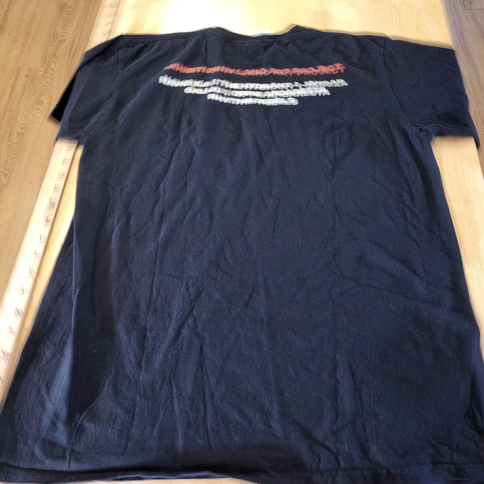 Cease Fire Now Black Screen Print T-shirt 20" Pit to Pit 26" Long 100% Cotton 
