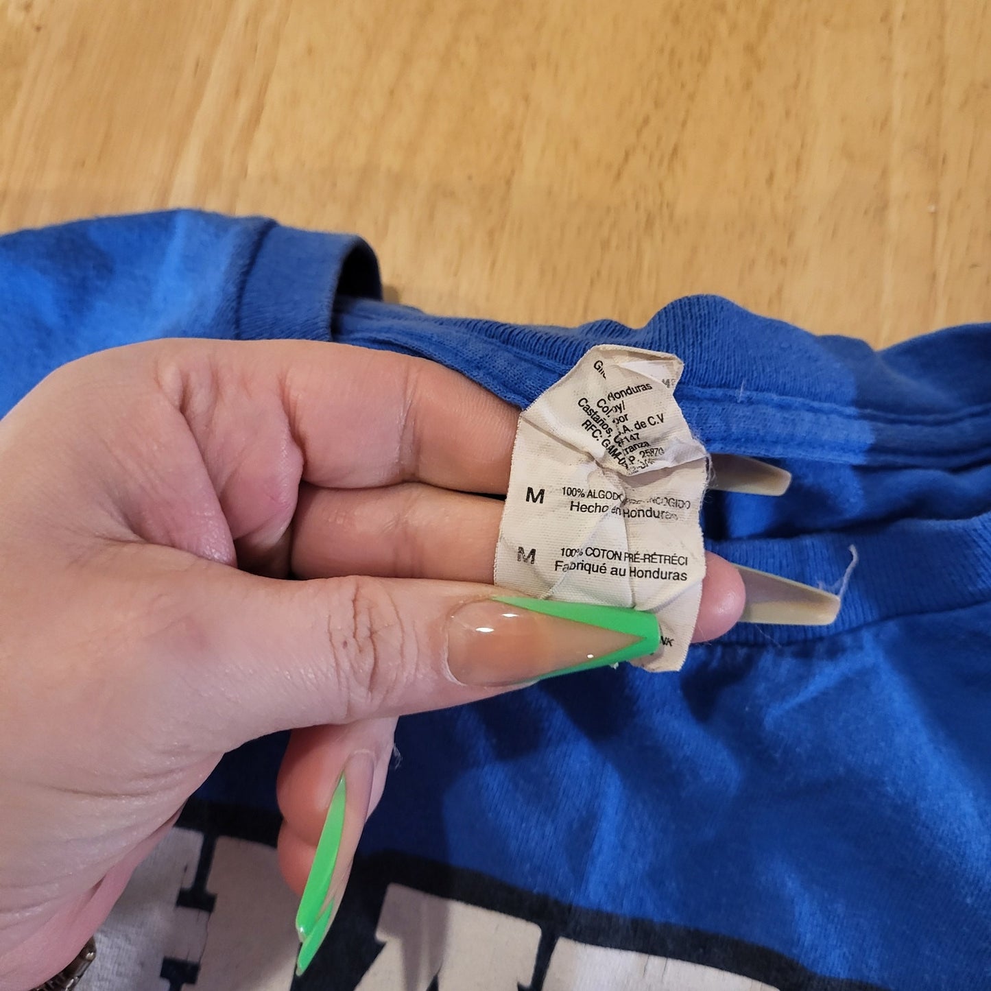 "That's What She Said" Blue Cotton T-shirt Short Sleeve Knit Jersey 90's Y2K