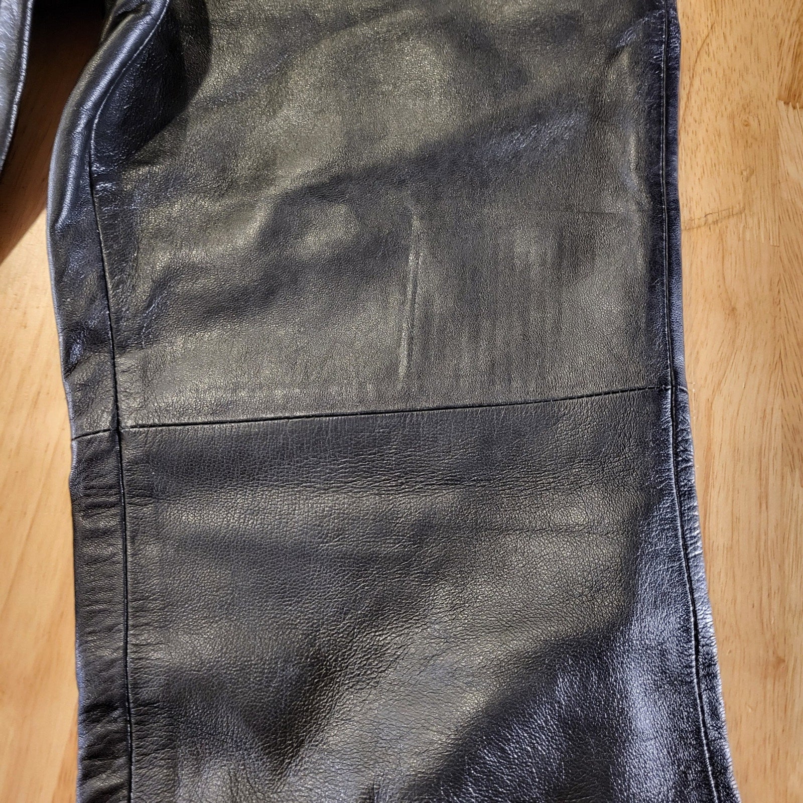 Willi Smith Collection Lamb Skin Leather Pants Lined Straight Leg 30" Inseam