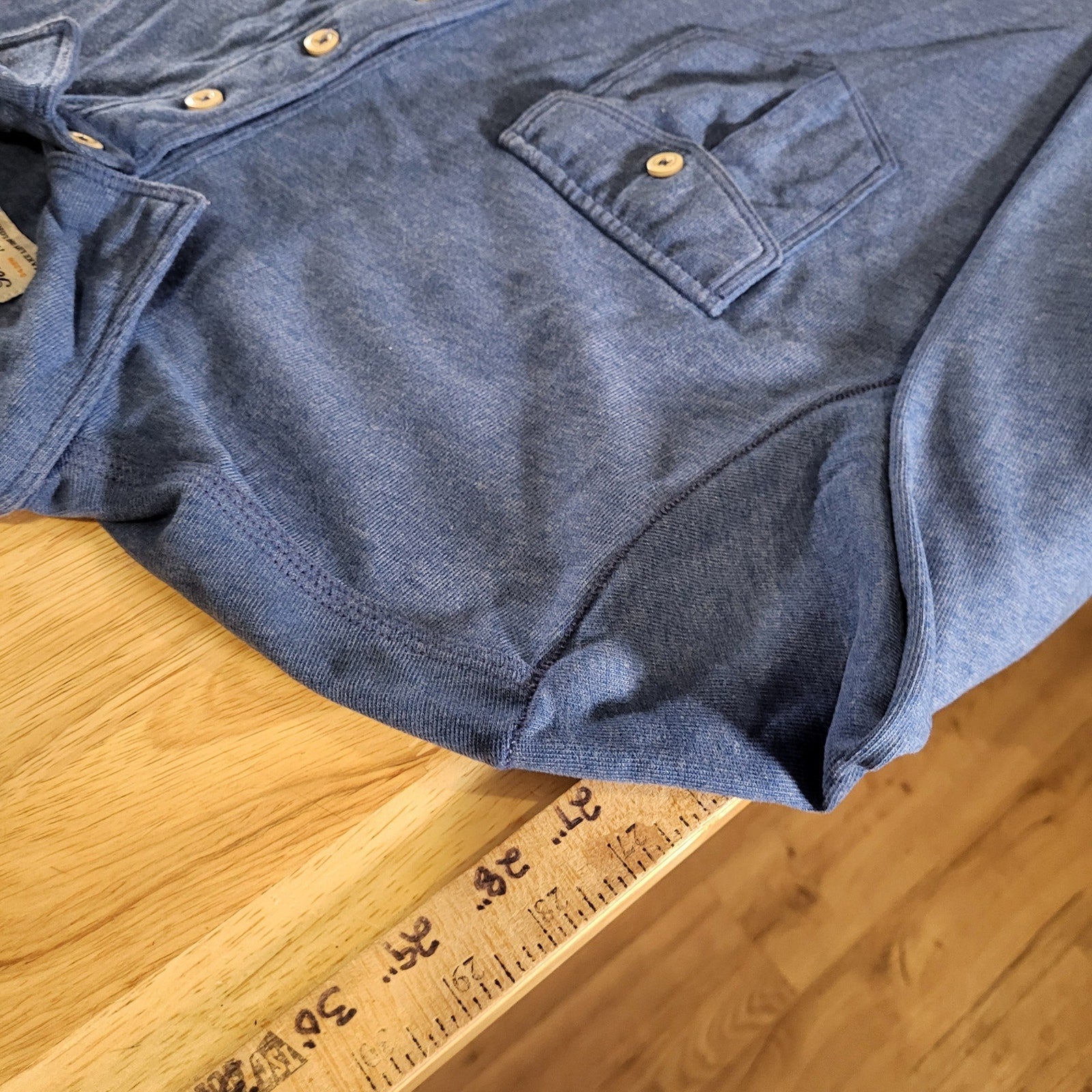 Tommy Bahama Jeans Blue Jersey Cotton Blend Collared Button Down Soft Comfort XL