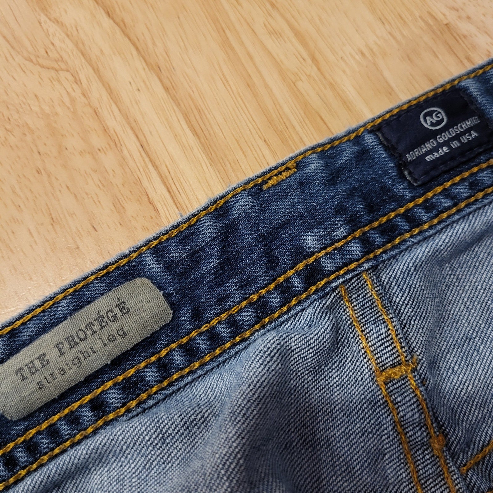 Adriano Goldschmied 36x30 Straight Leg Soft The Protege Medium Wash 32" inseam 